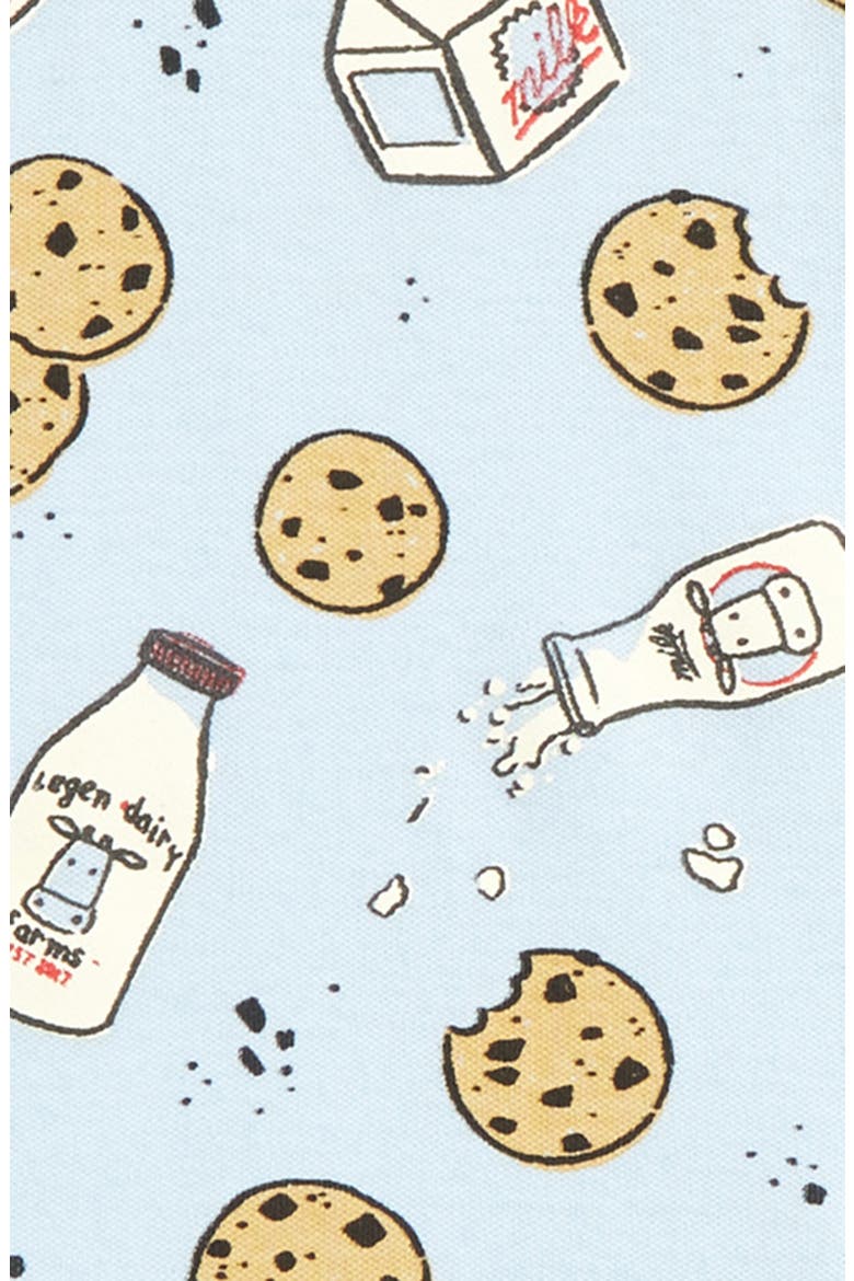 Kids' Glow in the Dark Fitted Two-Piece Pajamas, Alternate, color, BLUE SKYRIDE COOKIES GLOW