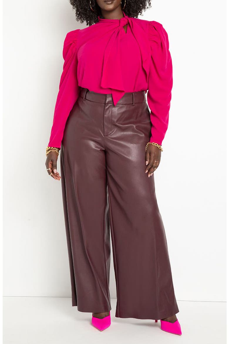 Drape Front Blouse, Alternate, color, DARK PINK