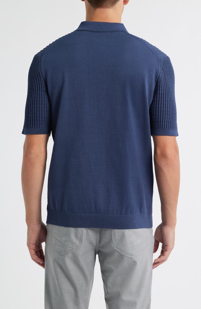 Reiss Merit Cotton Blend Polo, Alternate, color, Dark Airforce Blue