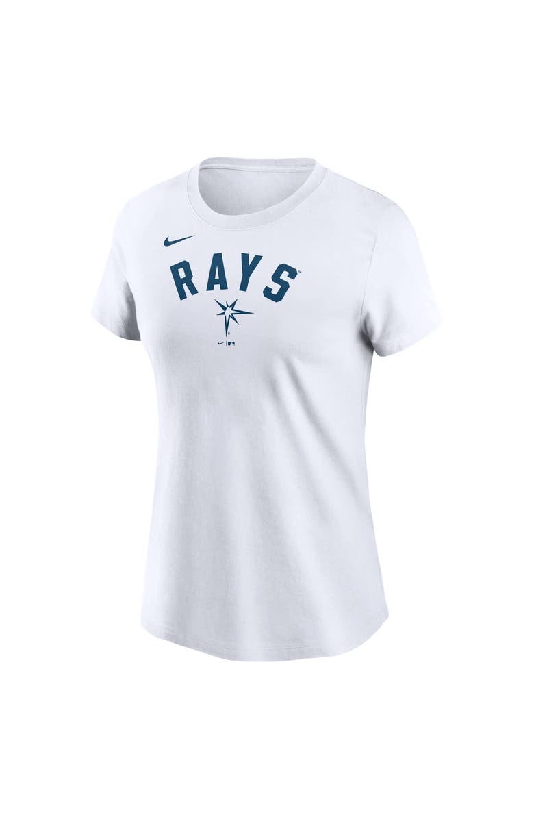 Nike Women's Nike White Tampa Bay Rays Team Arch T-Shirt, Alternate, color, White