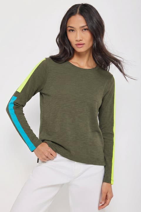 Mesh On Cotton T-shirt