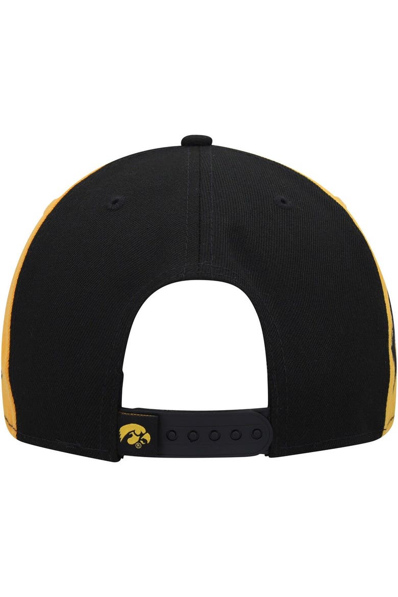 Men's New Era  Black Iowa Hawkeyes Outright 9FIFTY Snapback Hat, Alternate, color, Black