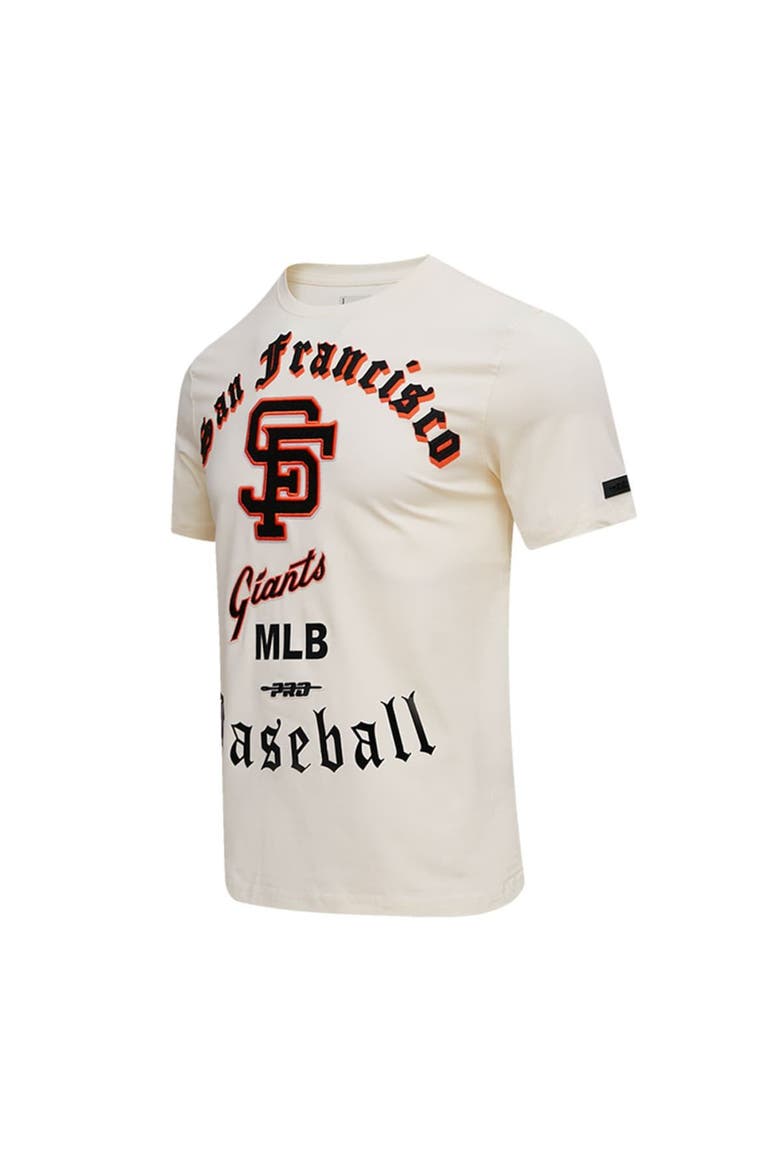 Men's Pro Standard Cream San Francisco Giants Cooperstown Collection Old English T-Shirt, Alternate, color, Cream