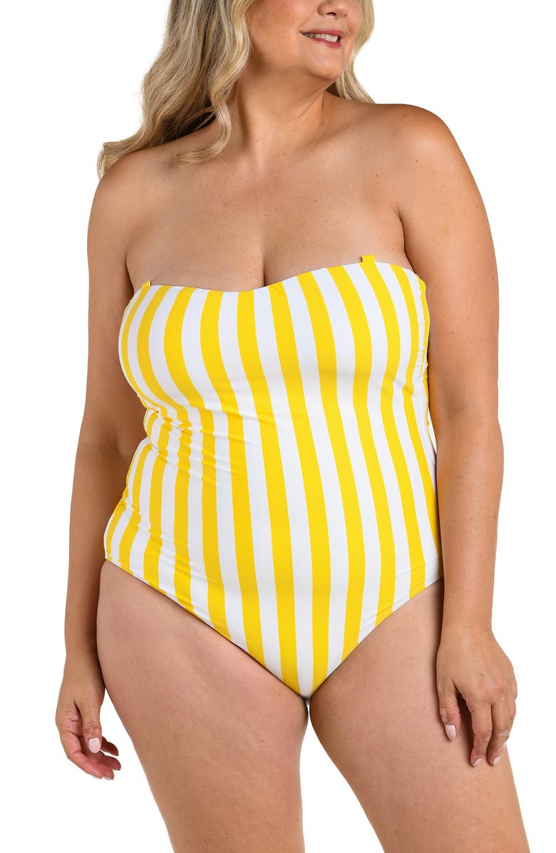 La Blanca Coastal Reversible One-Piece Swimsuit, Alternate, color, Soleil