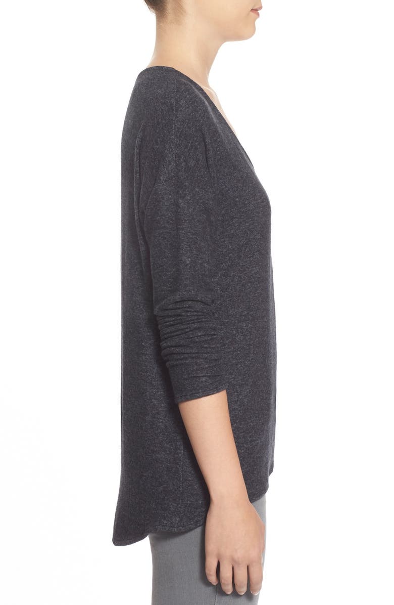 GIBSONLOOK Gibson 'Yummy Fleece' High/Low V-Neck Pullover, Alternate, color, 