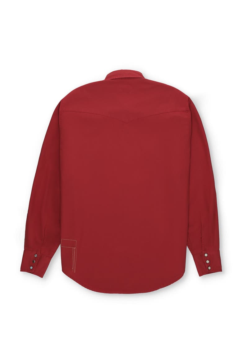 Kayace Texan Cotton Shirt, Alternate, color, RED