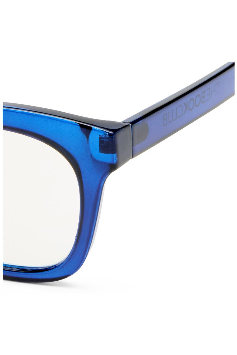 The Beatrix 48mm Square Blue Light Blocking Reading Glasses, Alternate, color, CRYSTAL INKWELL