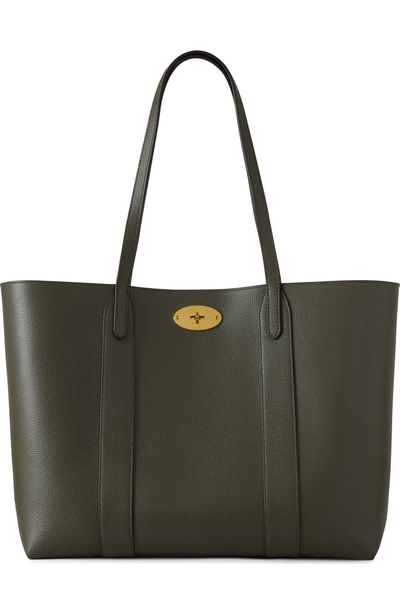 Mulberry Bayswater Leather Tote, Main, color, Juniper Green