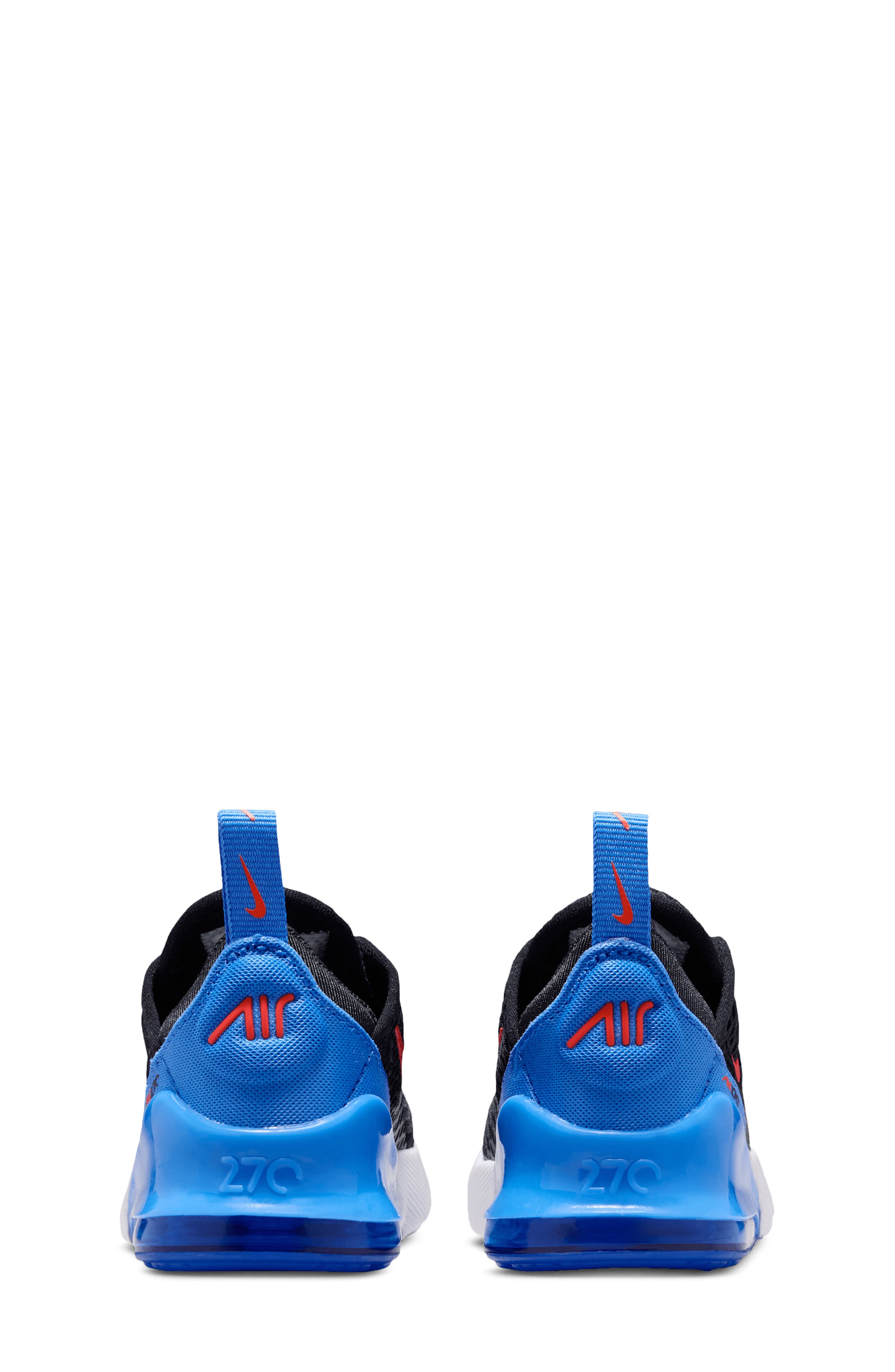 Nike Kids' Air Max 270 Sneaker, Alternate, color, Black/ Blue/ White/ Orange
