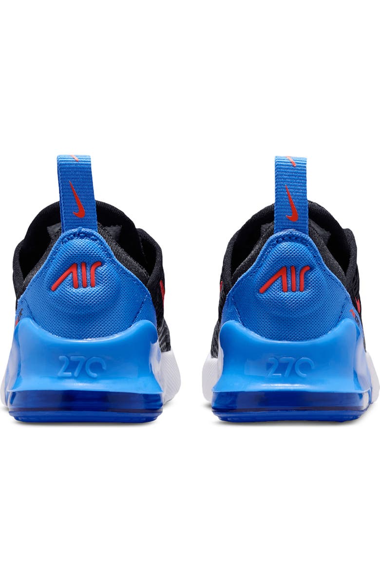 Nike Kids' Air Max 270 Sneaker, Alternate, color, Black/ Blue/ White/ Orange