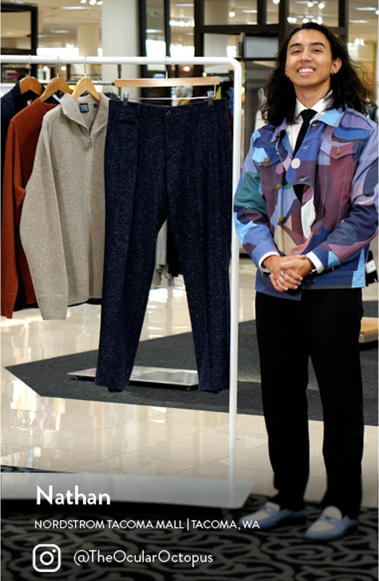 Genius Flat Front Wool Blend Pants, sales video thumbnail