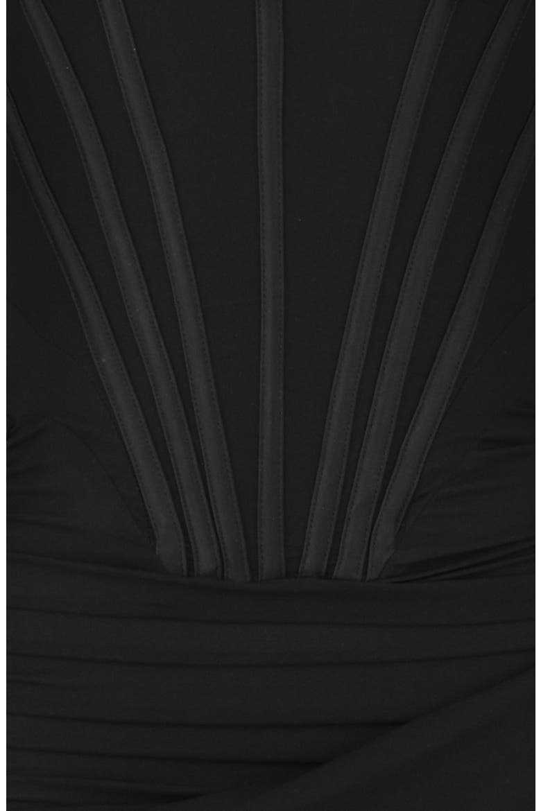 Gianna Cold Shoulder Long Sleeve Body-Con Dress, Alternate, color, BLACK