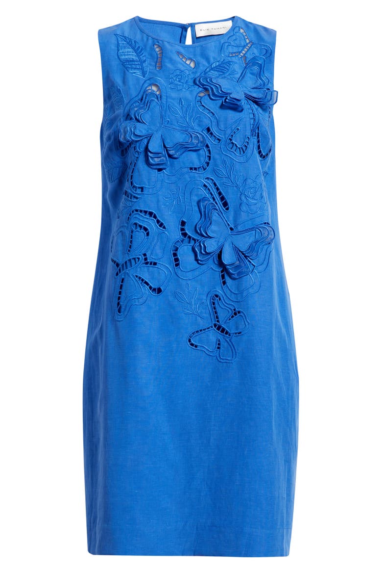 The Isabella Embroidered Sleeveless Dress, Alternate, color, SEAPORT BLUE