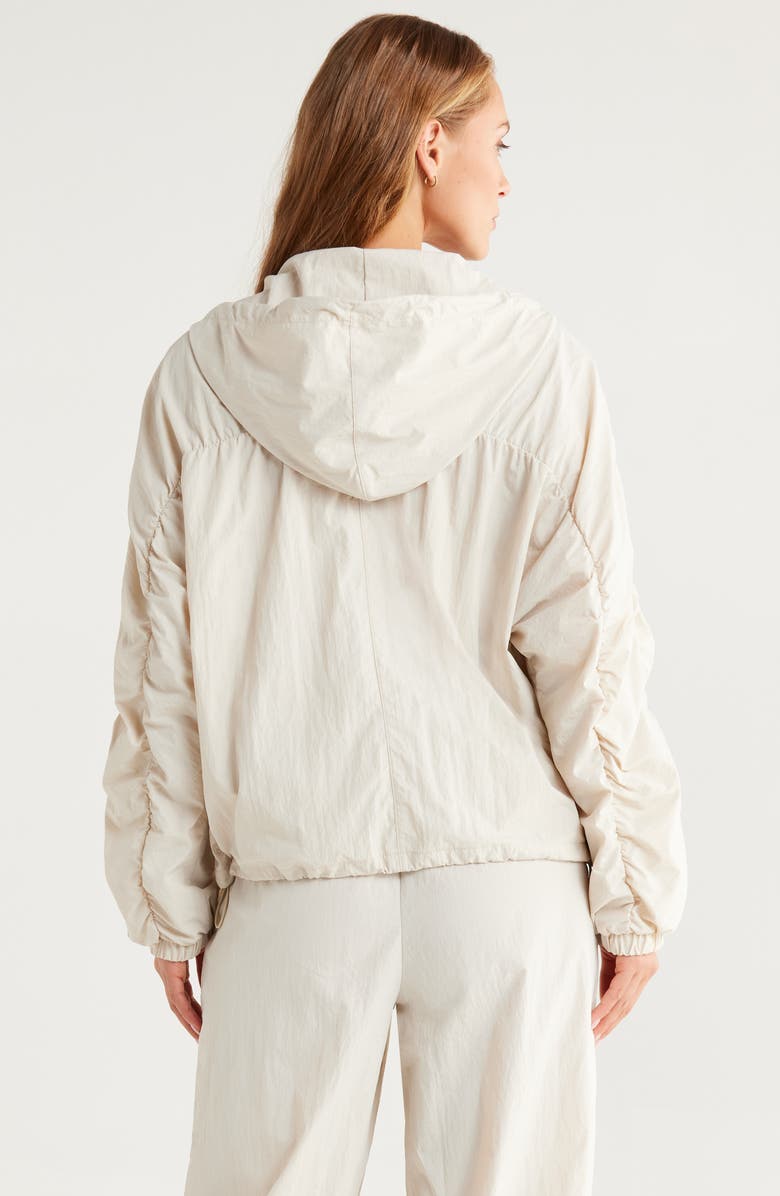 Zella Travel Lite Ruched Jacket, Alternate, color, Grey Moonbeam