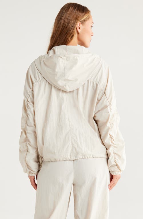 Zella Travel Lite Ruched Jacket In White