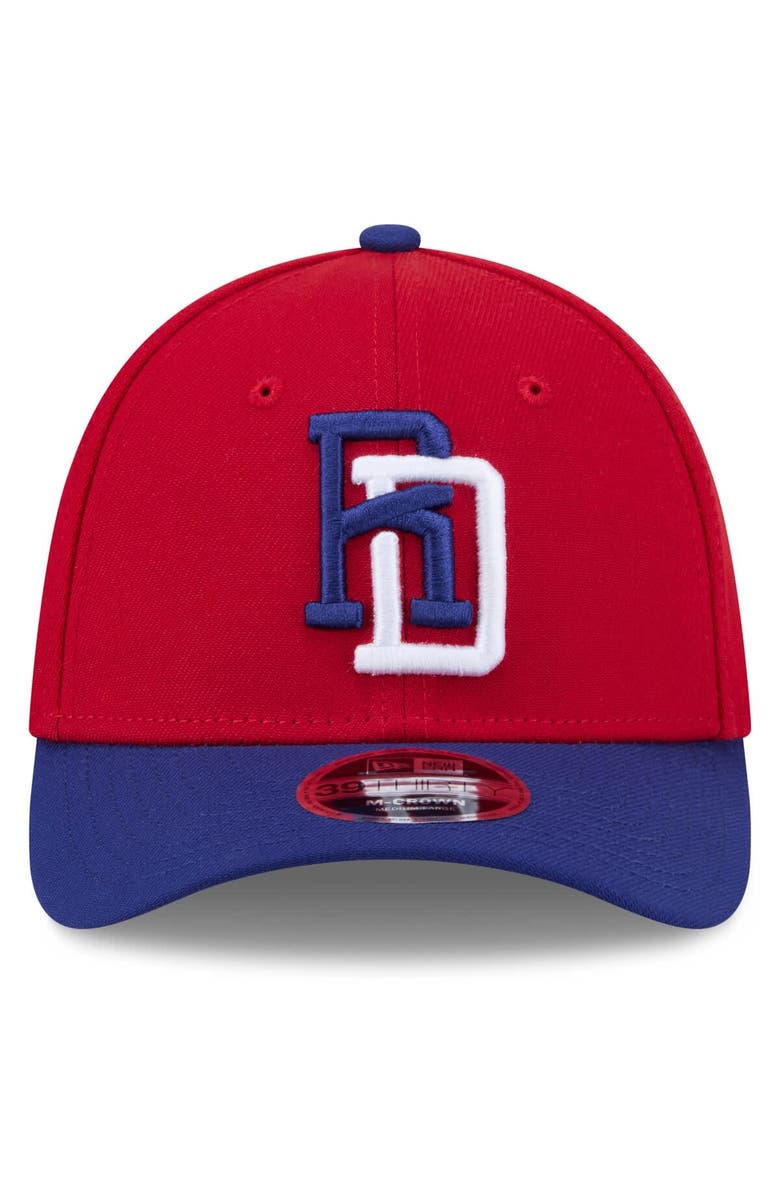 New Era Men's New Era  Red/Blue Dominican Republic Baseball 2026 World Baseball Classic M-Crown 39THIRTY Flex Hat, Alternate, color, Red