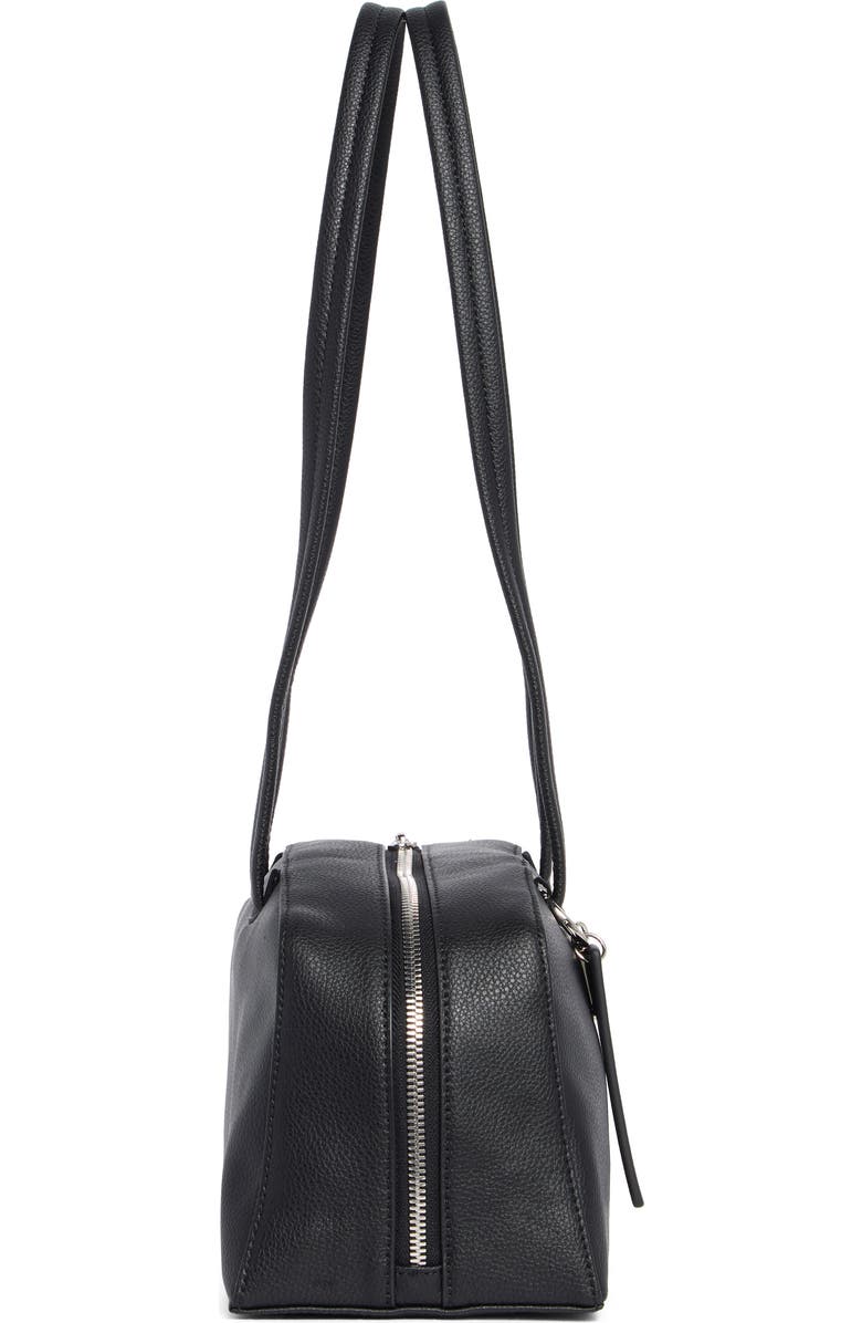 Baggu Recycled Leather Bowler Bag, Alternate, color, Black