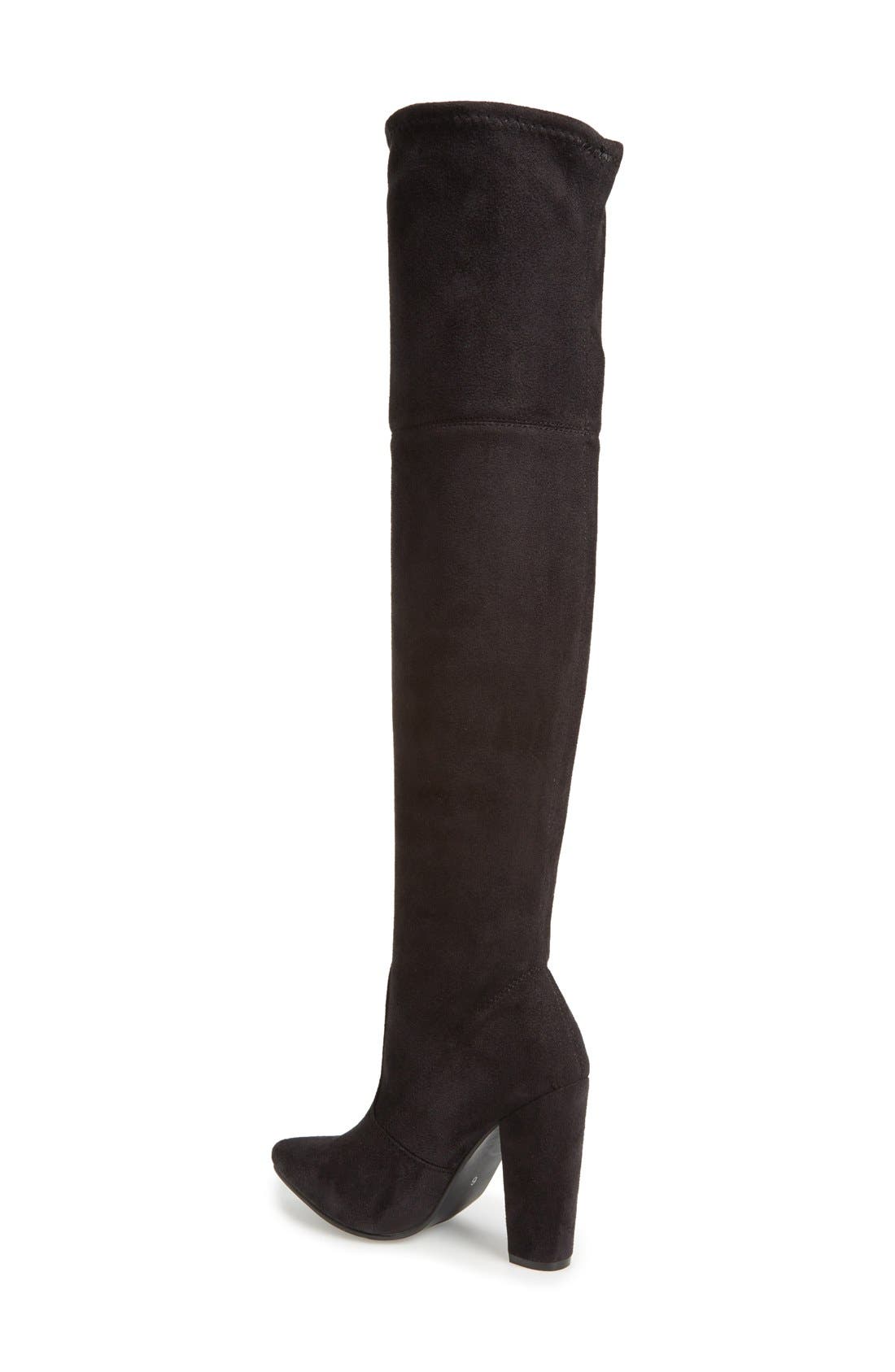 'Rocking' Over the Knee Boot, Alternate, color, BLACK SUEDE