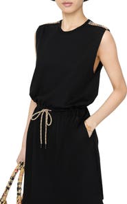 Burberry Check Trim Cotton Jersey Dress