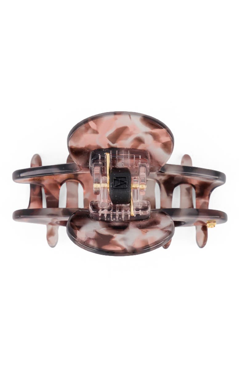 Alexandre de Paris Composition Small Acetate Hair Clip, Alternate, color, Marble Rose And Grey