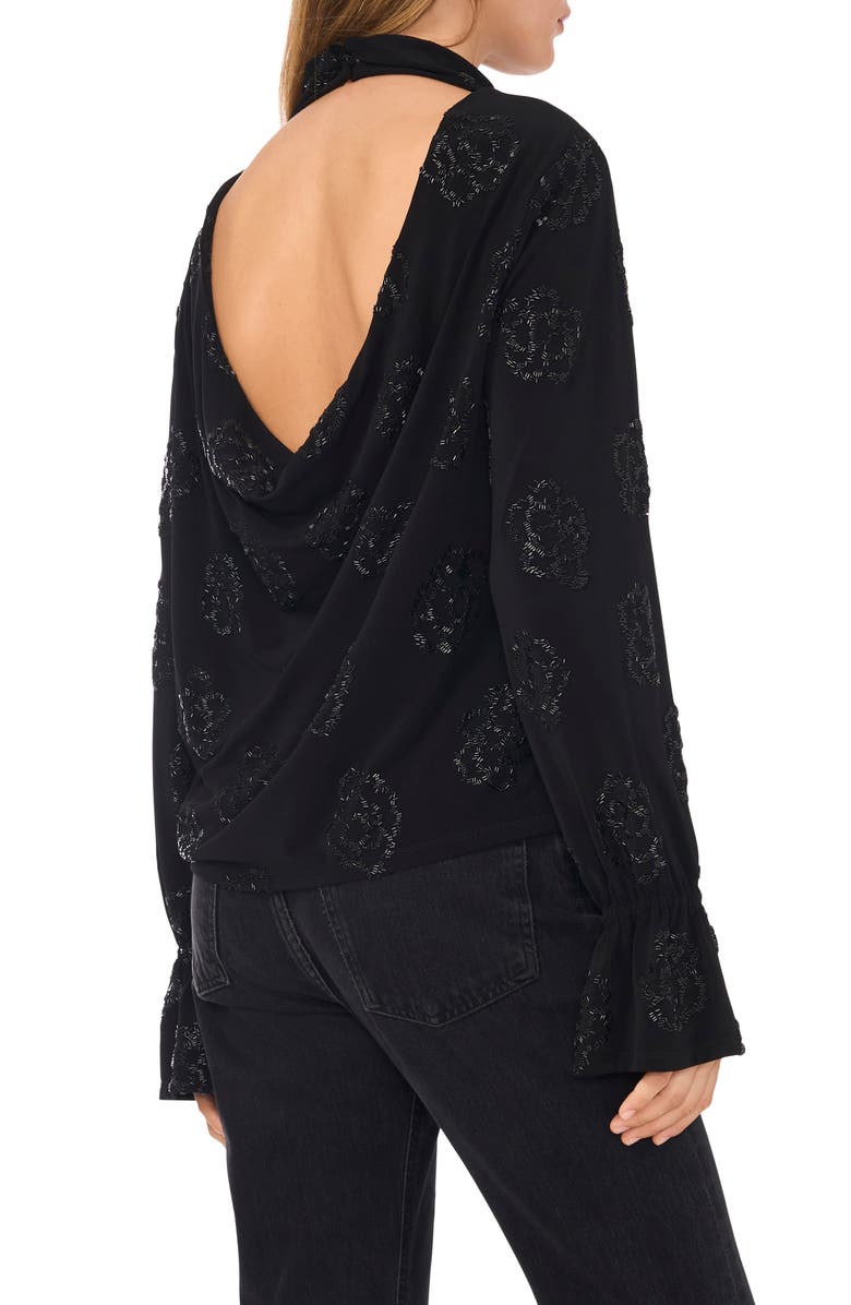 1.STATE Embellished Open Back Mock Neck Top, Alternate, color,