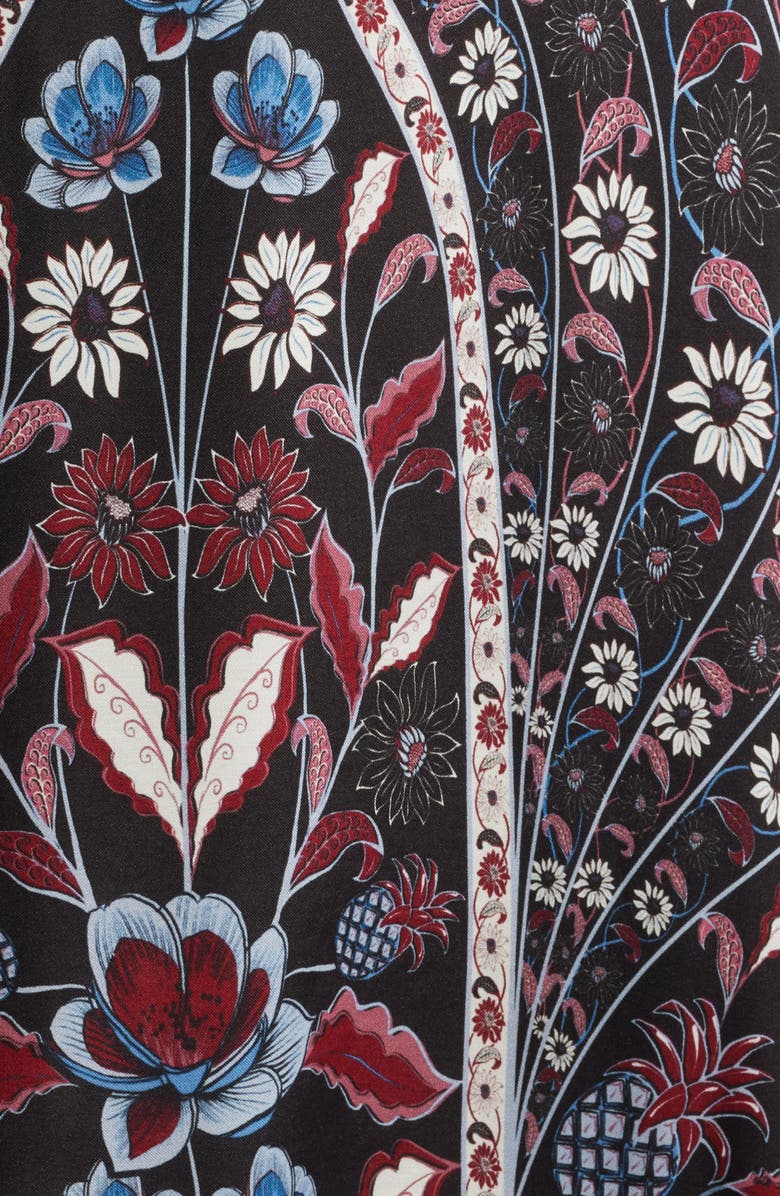 FARM Rio Marcelle Eyelash Lace Trim Halter Satin Slipdress, Alternate, color, Black