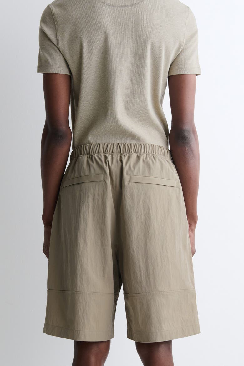 Cotton Elasticated Knee-Length Shorts, Alternate, color, BEIGE