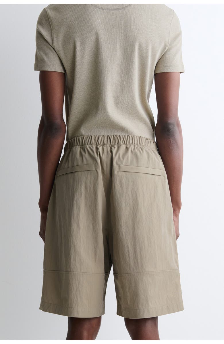 COS Cotton Elasticated Knee-Length Shorts, Alternate, color, Beige