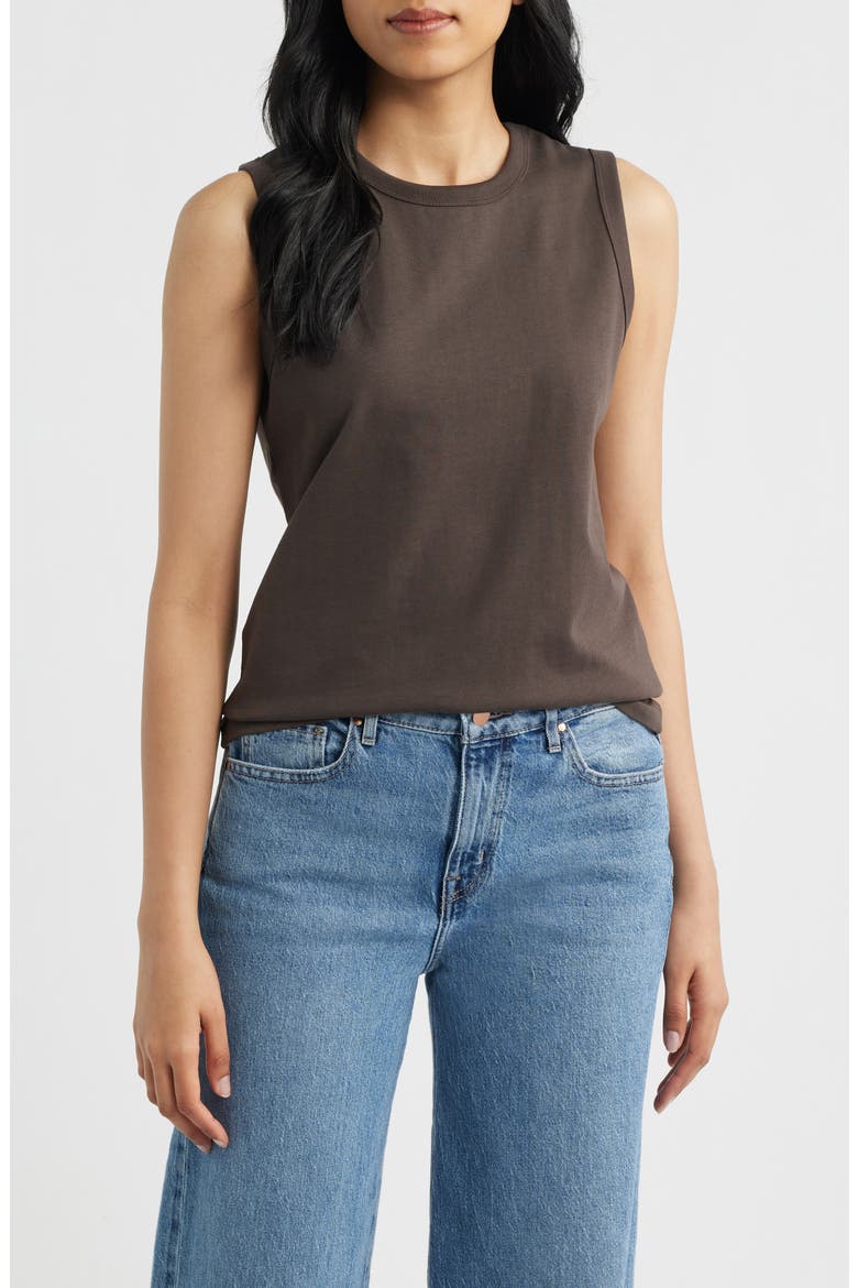 Cotton Tank, Main, color, CHOCOLATE BROWN