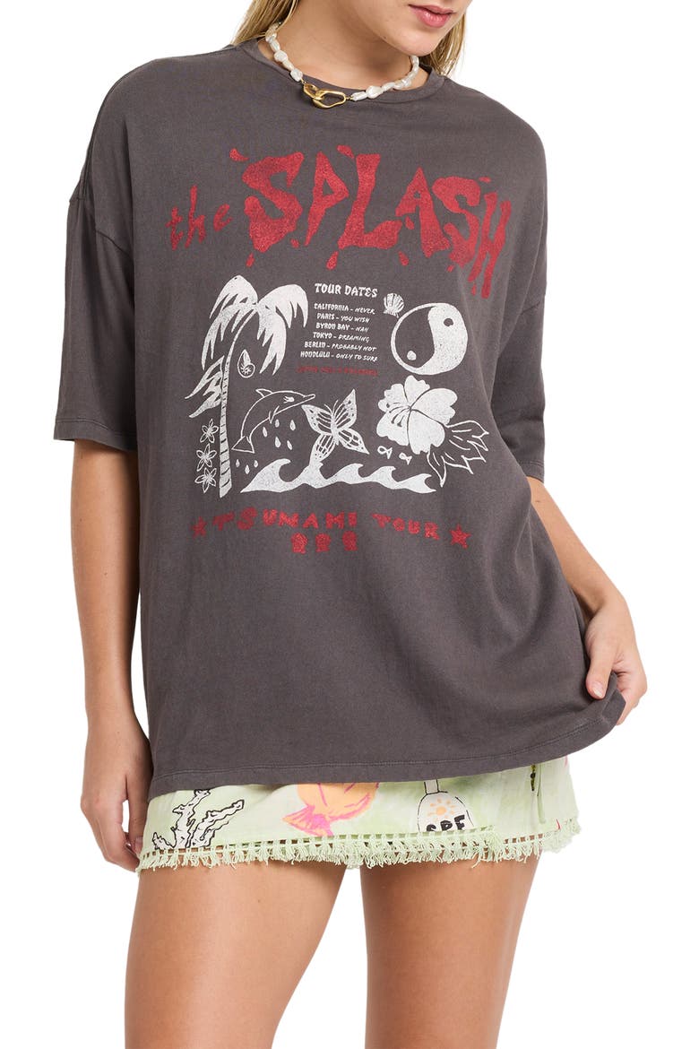 x Lottie Hall Graphic T-Shirt, Main, color, OFF BLACK