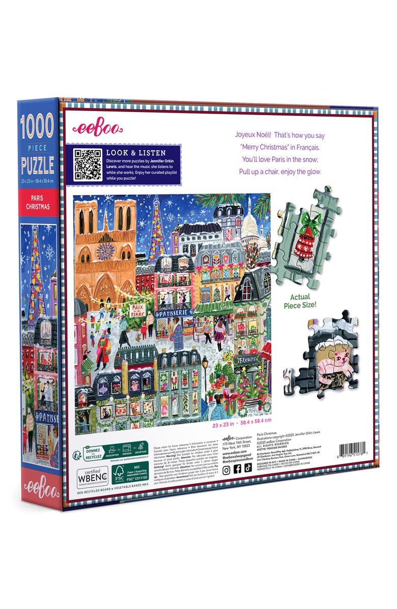 eeBoo Paris Christmas 1000-Piece Puzzle, Alternate, color,