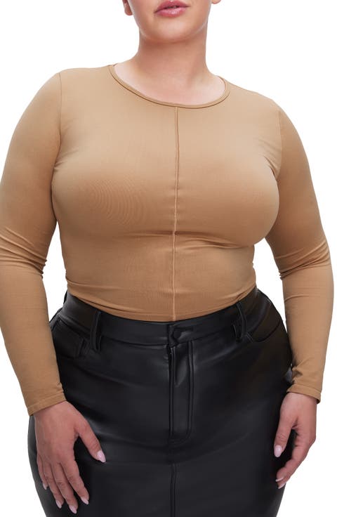 Sculpted Seamless Long Sleeve T-Shirt (Regular & Plus)