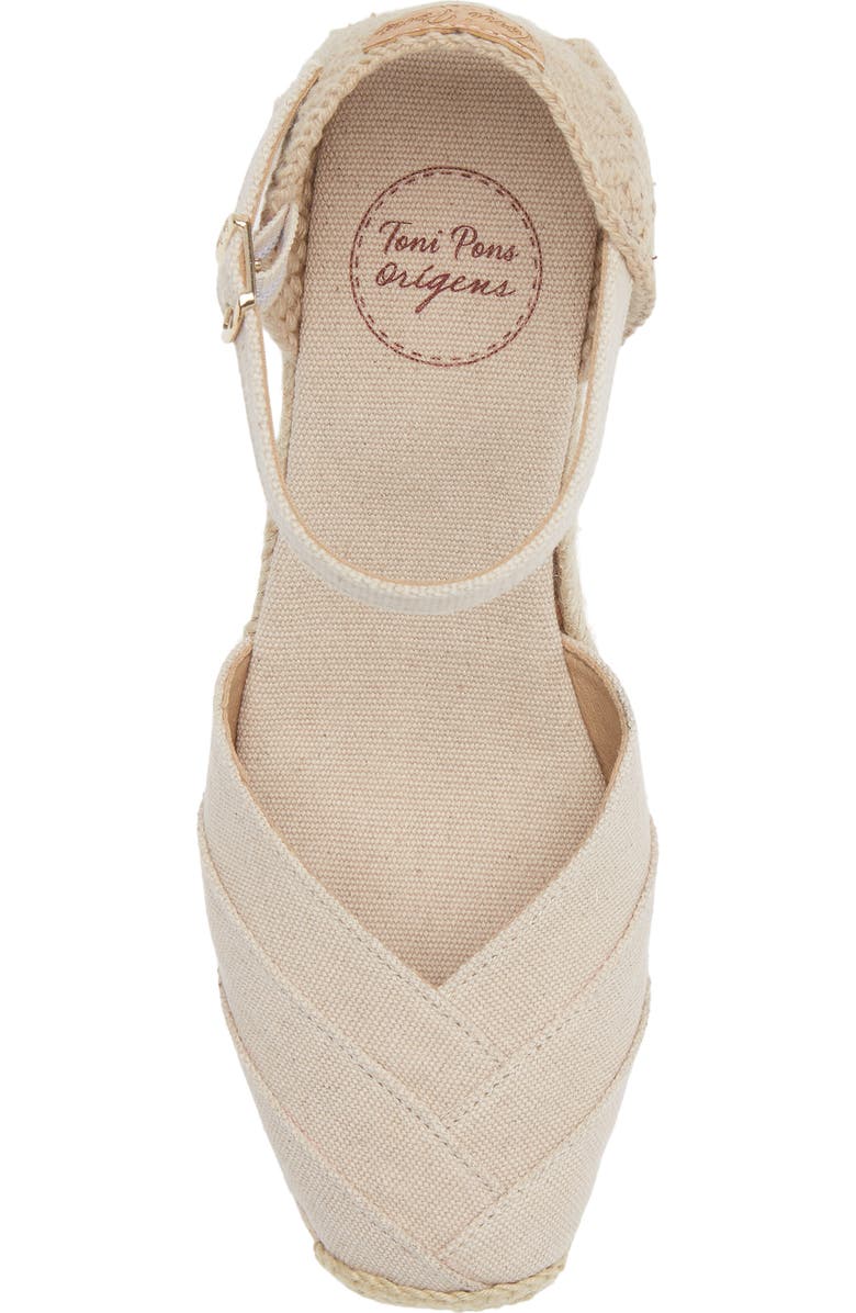 Toni Pons Clara Ankle Strap Espadrille Wedge, Alternate, color, Sand