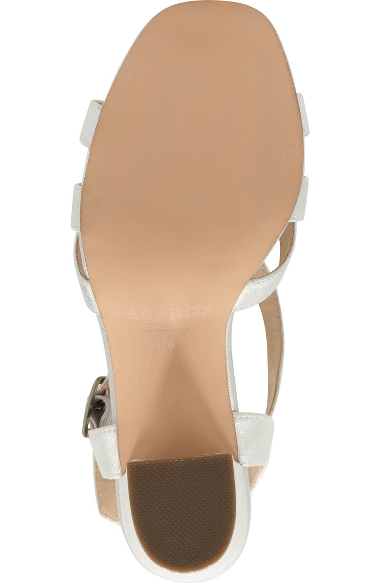 Paradox London Pink Ida Ankle Strap Sandal, Alternate, color, Silver