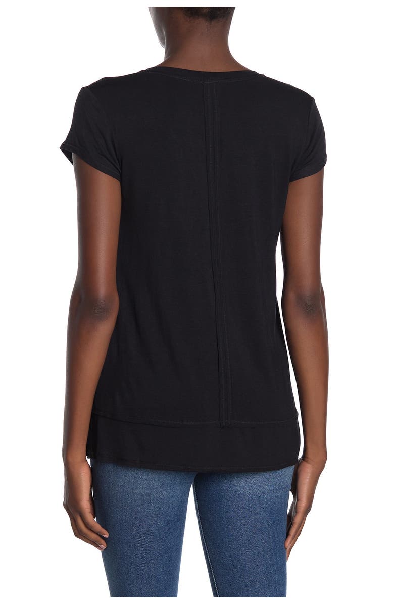 Heather by Bordeaux H BY BORDEAUX Cap Sleeve V-Neck Top, Alternate, color,