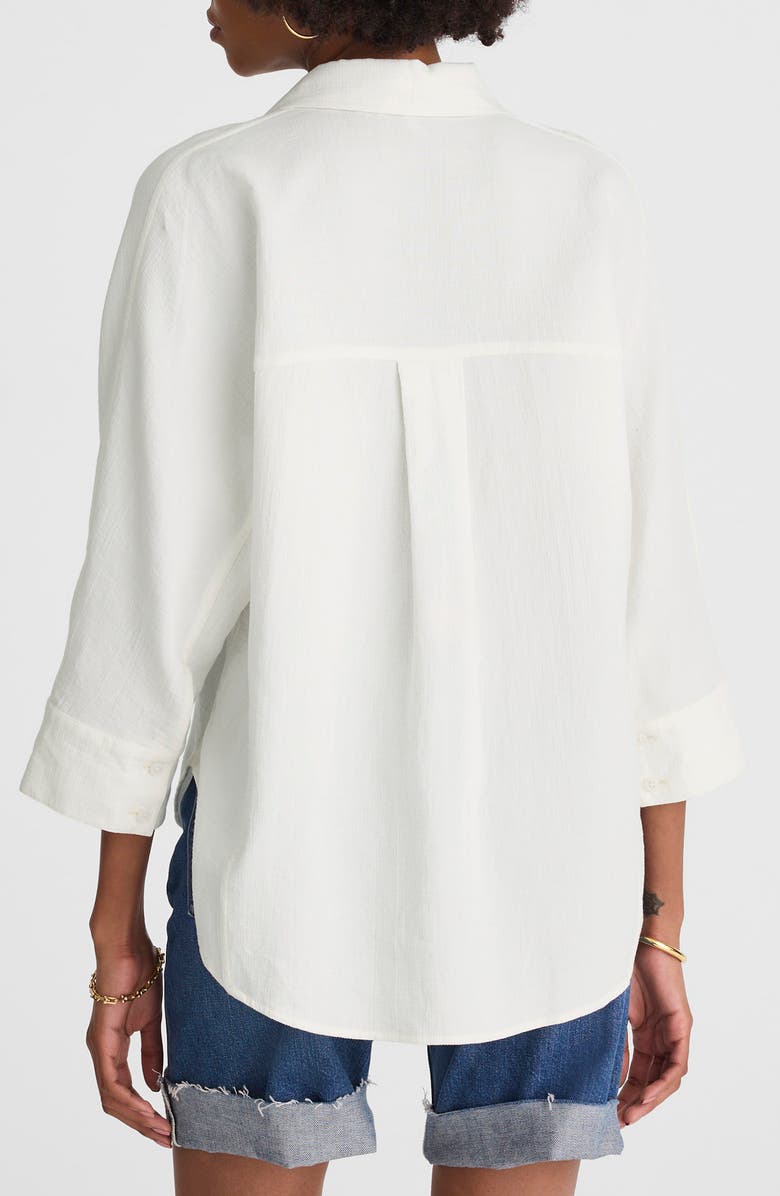Madewell Cotton Double Gauze Oversize Shirt, Alternate, color, White