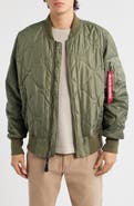 Alpha Industries L-2B Relaxed Water Resistant Quilted Bomber Jacket