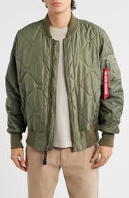 Alpha Industries L-2B Relaxed Water Resistant Quilted Bomber Jacket
