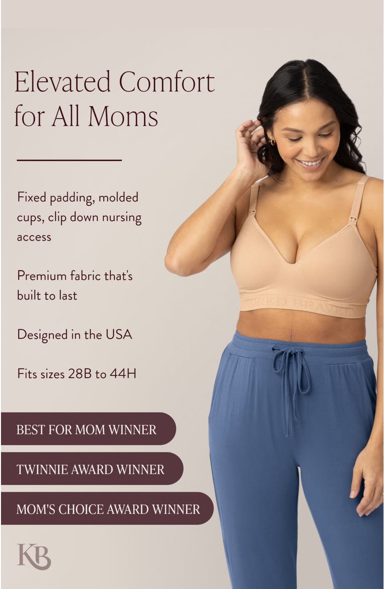 Kindred Bravely Sublime Contour Maternity & Nursing Bra-Sizing Available from B-D Cup, Alternate, color, Beige