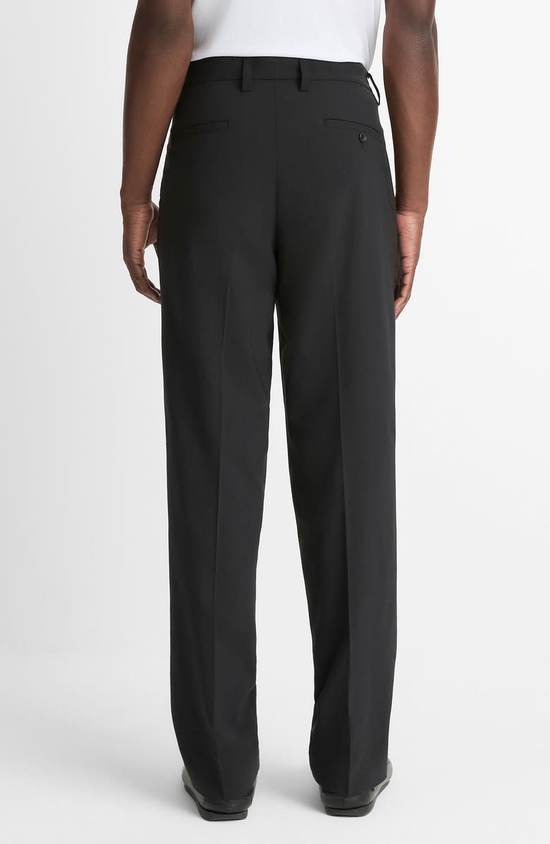 Vince Pleated Black Stretch Dress Pants, Alternate, color, Black