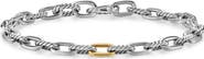 David Yurman Men's DY Madison® Chain Bracelet in Sterling Silver with 18K Yellow Gold, 6mm
