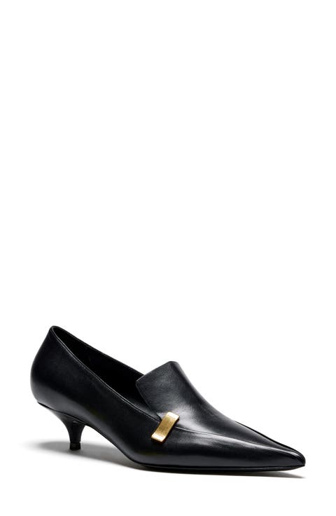 Slash Kitten Heel Loafer Pump