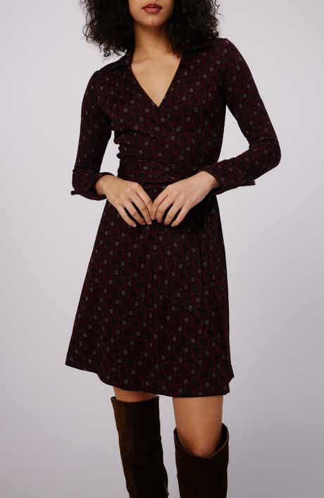 Sofia Long Sleeve Faux Wrap Minidress