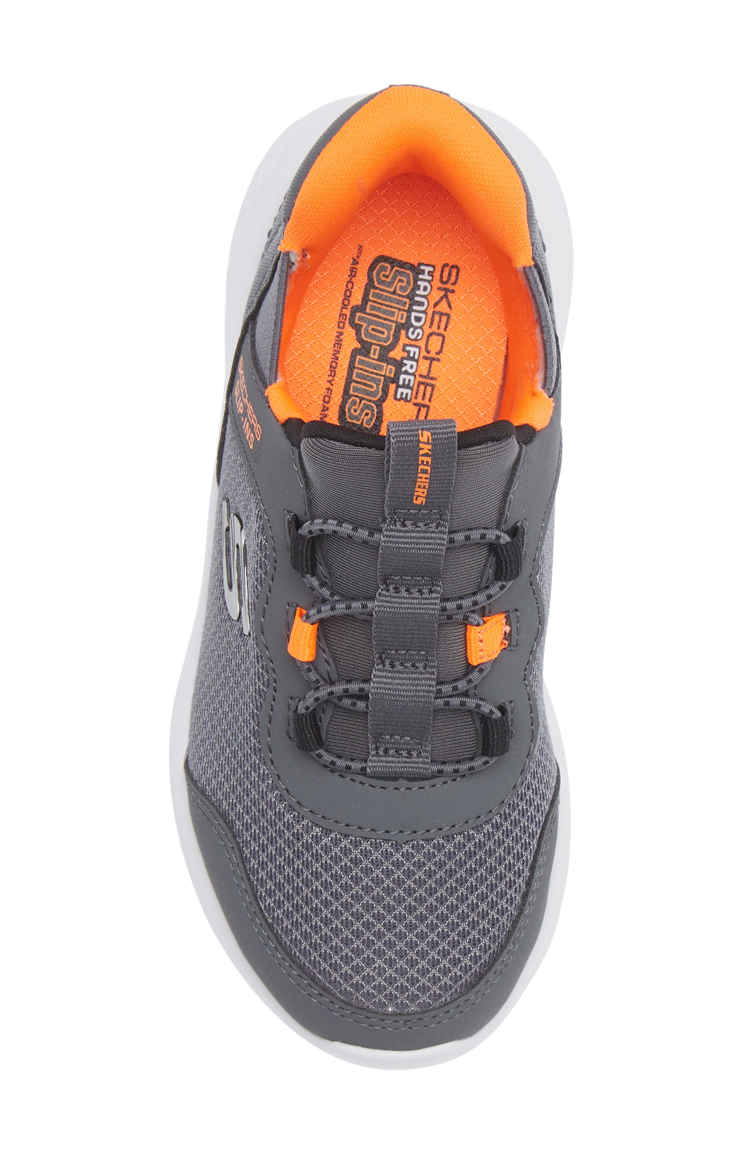 SKECHERS Kids' Bounder Sneaker, Alternate, color, Charcoal/ Orange