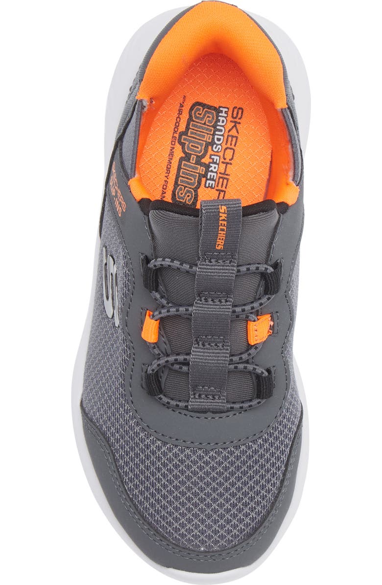 SKECHERS Kids' Bounder Sneaker, Alternate, color, Charcoal/ Orange
