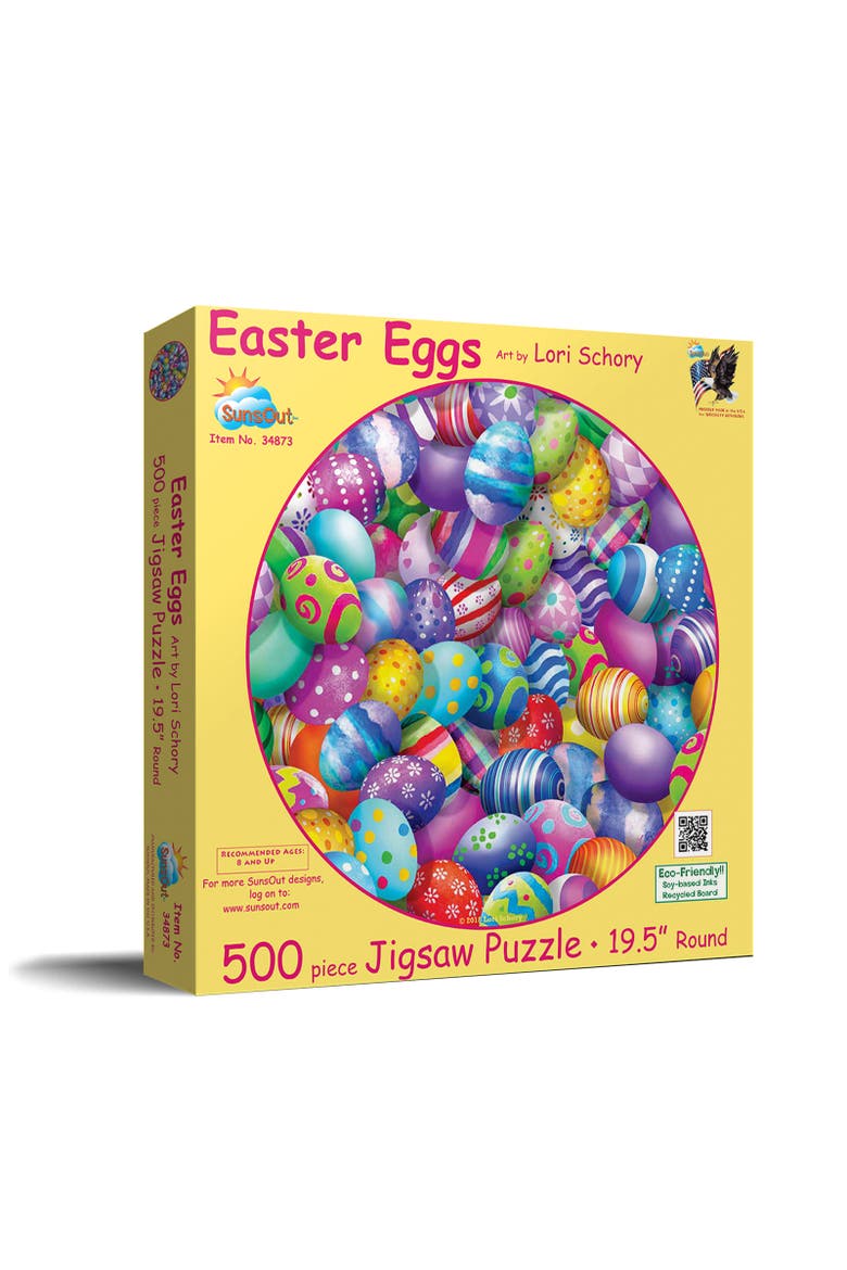 Easter Eggs 500 piece Jigsaw Puzzle for Adults Round, Main, color, Multicolor