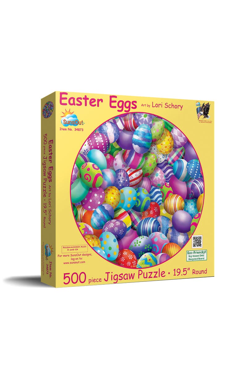 Sunsout Easter Eggs 500 piece Jigsaw Puzzle for Adults Round, Main, color, Multicolor