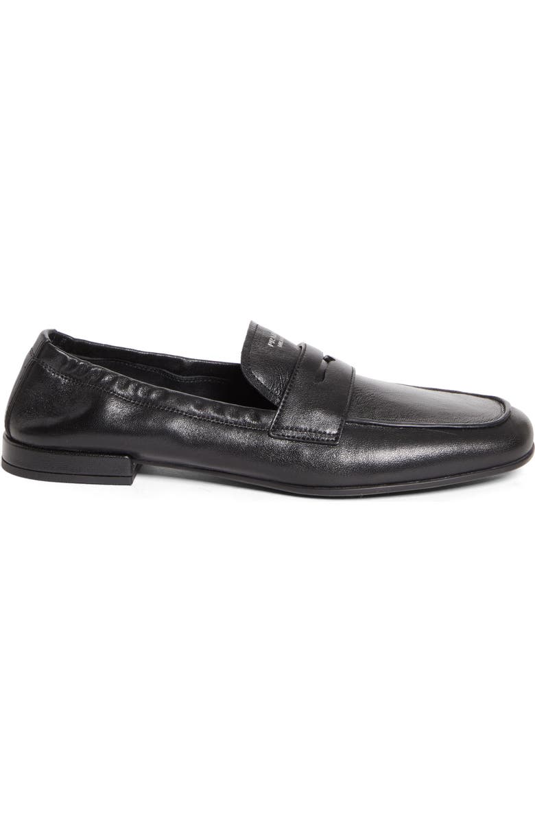 Prada Soft Penny Loafer, Alternate, color, Black