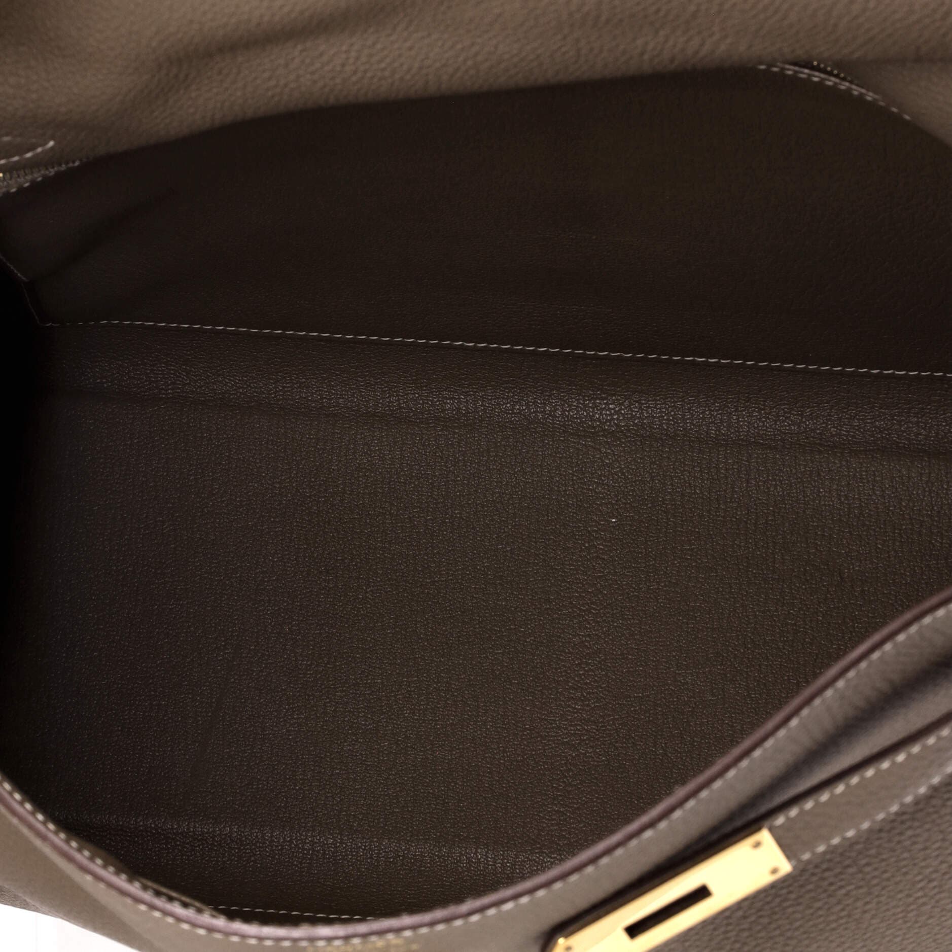 Pre-Owned Hermes Kelly Handbag Grey Togo with Gold Hardware 35, Alternate, color, 