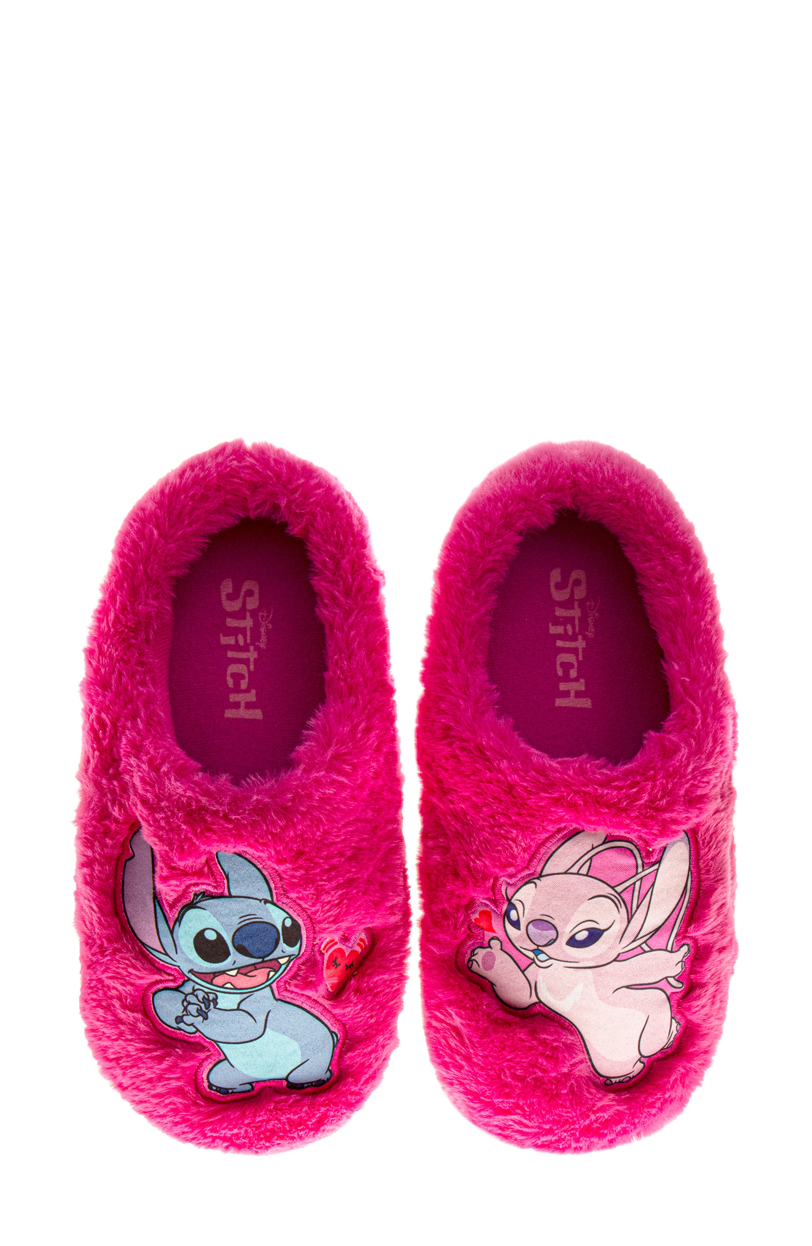 Kids' Disney Stitch & Angel Slipper, Alternate, color, FUCHSIA